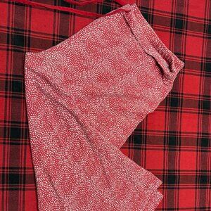 #14 red & white sleepwear pants-xl 16-18-simply basic- women's